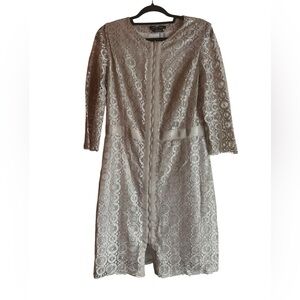 Etcetera Metallic Lace Dress size 8